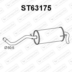 Silenciador trasero 6X0253609C-6X0253609H-JZW253609AL-