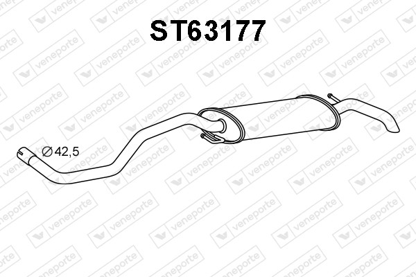 Silenciador trasero 6K5253609AM-6K5253609H-6K5253609Q-JZW253609AE-