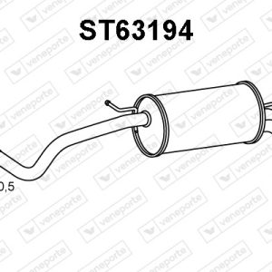 Silenciador trasero 6Q6253609AE-6Q6253609AF-6Q6253609AL-6Q6253609BD-6Q6253609BE