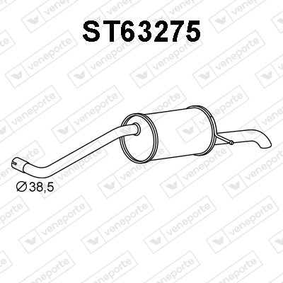 Silenciador trasero 5Z6253609C-5Z6253609M-6Q6253609AR-6Q6253609BQ-6R6253609AF