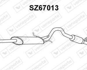 Silenciador trasero 1430058B50-1430077EA1-1430085C20-