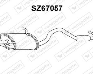 Silenciador trasero 1430065D00-1430065D01-1430068D01-