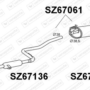Silenciador trasero 1430060B01-1430063B00-