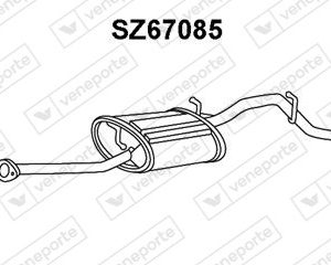 Silenciador trasero 1430072F00-1430072F10-14300M72F10-14300M72F11-14300N72F10