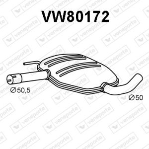 Silenciador central 357253409C-3A0253409B-