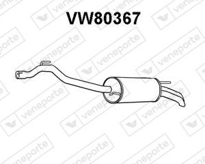 Silenciador trasero 074253609BB-7D0253609J-JZW253609BN-