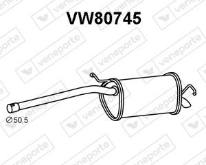 Silenciador trasero 2K0253609A-2K0253609M-