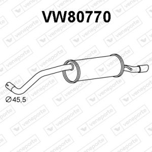 Silenciador trasero 6R6253609AG-6R6253609J-JZW253609DC-