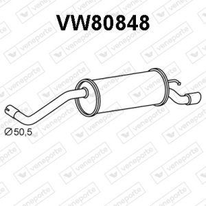 Silenciador trasero 6Q6253609F-6R6253609AP-8X0253609-JZW253609DD-