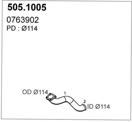 Tubo de escape delantero 763902