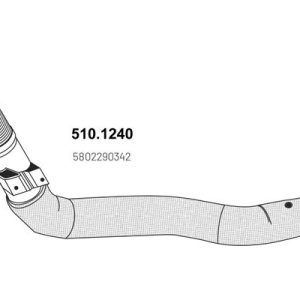 Tubo de escape central 5802290342