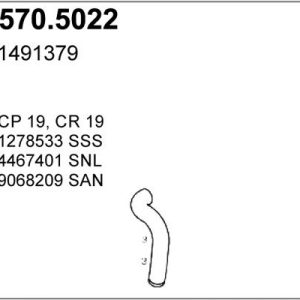 Tubo de escape, central 1491379