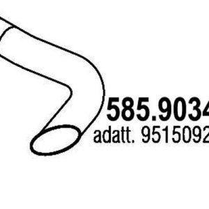 Tubo de escape trasero 9515092